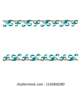 Decorative ribbon frame, artistic border