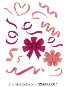 Decorative ribbon templates shiny modern design twist shapes