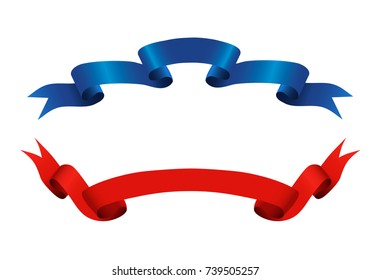 Decorative ribbons for text, design element