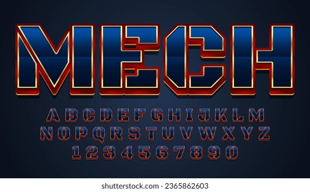 decorative robot game editable text effect vector design