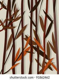Decorative romantic background with autumn willow leaves