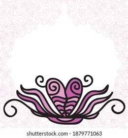 Decorative romantic background of hearts. Vector illustration