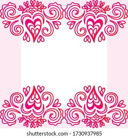 Decorative romantic background. Vector illustration