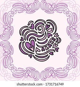 Decorative romantic background. Vector illustration