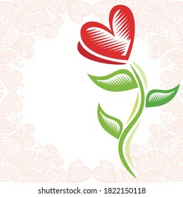 Decorative romantic background. Vector illustration