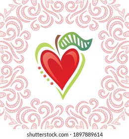 Decorative romantic background. Vector illustration