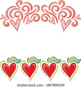 Decorative romantic background. Vector illustration