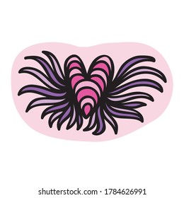 Decorative romantic design element. Vector illustration