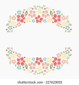 Decorative romantic floral frame
