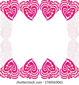 Decorative romantic frame. Vector illustration