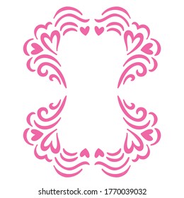 Decorative romantic frame. Vector illustration