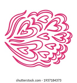 Decorative romantic pattern. Vector illustration