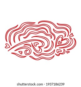 Decorative romantic pattern. Vector illustration