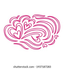 Decorative romantic pattern. Vector illustration
