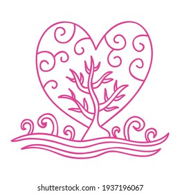Decorative romantic pattern. Vector illustration