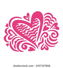 Decorative romantic pattern. Vector illustration