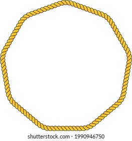 Decorative rope border frames. For sale, package and vintage label. Outline flat vector illustration. Sale tag, discount. Price label. Frame and border for text and photo.