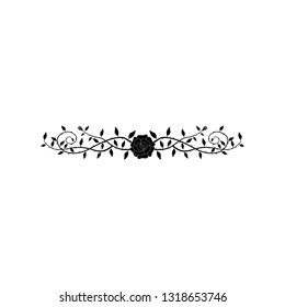 Decorative Rose Thorns Borders Stock Vector (Royalty Free) 1318653746