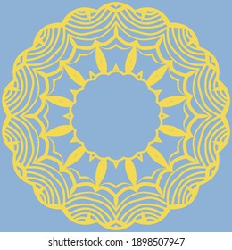 Rosette decorativo. Ilustración de vector floral abstracta
