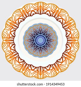 Decorative rosette. Abstract floral vector illustration