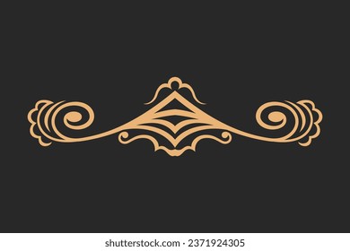 Decorative rotating circle dividers. Collection of vector calligraphy objects for wedding invitations, greeting cards and certificate designs.Lines, borders, swirls and dividers in retro classic style