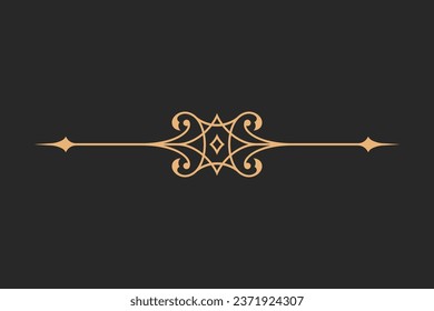 Decorative rotating circle dividers. Collection of vector calligraphy objects for wedding invitations, greeting cards and certificate designs.Lines, borders, swirls and dividers in retro classic style