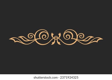 Decorative rotating circle dividers. Collection of vector calligraphy objects for wedding invitations, greeting cards and certificate designs.Lines, borders, swirls and dividers in retro classic style