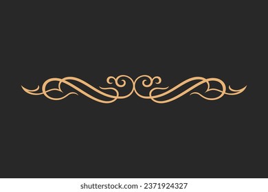 Decorative rotating circle dividers. Collection of vector calligraphy objects for wedding invitations, greeting cards and certificate designs.Lines, borders, swirls and dividers in retro classic style
