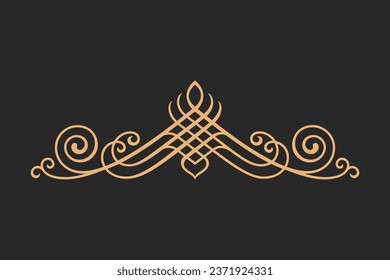 Decorative rotating circle dividers. Collection of vector calligraphy objects for wedding invitations, greeting cards and certificate designs.Lines, borders, swirls and dividers in retro classic style