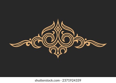 Decorative rotating circle dividers. Collection of vector calligraphy objects for wedding invitations, greeting cards and certificate designs.Lines, borders, swirls and dividers in retro classic style