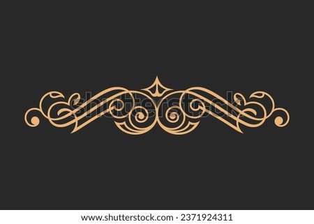 Decorative rotating circle dividers. Collection of vector calligraphy objects for wedding invitations, greeting cards and certificate designs.Lines, borders, swirls and dividers in retro classic style