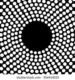 Decorative round background made of dots vector