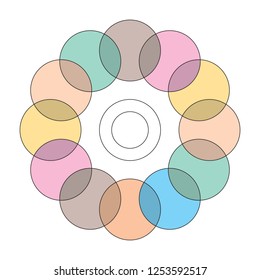 decorative round colored vector
