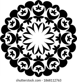 Composición decorativa redonda de mandalas. Hermosa ilustración vectorial.