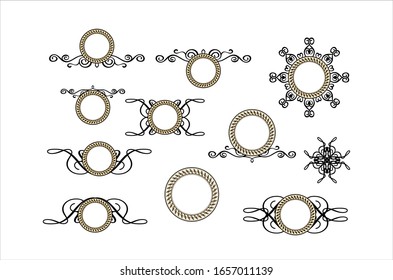 decorative round curl vintage  frame