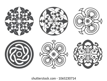 decorative round drawings