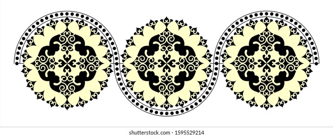 Decorative round element rosette pattern