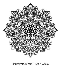 Decorative round floral mandala. Floral designs for Business card, greeting card, wedding invitation, Gift voucher, background pattern, fashion design. vector illustration.
