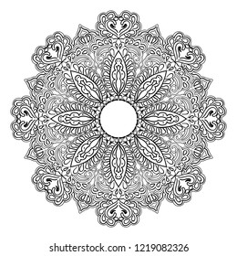 Decorative round floral mandala. Floral designs for Business card, greeting card, wedding invitation, Gift voucher, background pattern, fashion design. vector illustration.