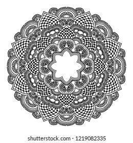 Decorative round floral mandala. Floral designs for Business card, greeting card, wedding invitation, Gift voucher, background pattern, fashion design. vector illustration.