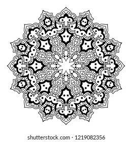 Decorative round floral mandala. Floral designs for Business card, greeting card, wedding invitation, Gift voucher, background pattern, fashion design. vector illustration.