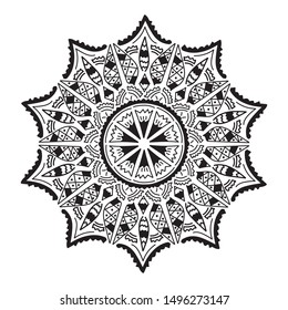 Decorative round floral mandala. Floral designs for Business card, greeting card, wedding invitation, Gift voucher, background pattern, fashion design. vector illustration.

