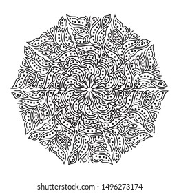 Decorative round floral mandala. Floral designs for Business card, greeting card, wedding invitation, Gift voucher, background pattern, fashion design. vector illustration.
