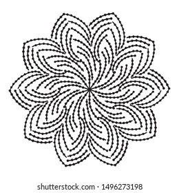 Decorative round floral mandala. Floral designs for Business card, greeting card, wedding invitation, Gift voucher, background pattern, fashion design. vector illustration.
