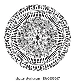 Decorative round floral mandala. Floral designs for Business card, greeting card, wedding invitation, Gift voucher, background pattern, fashion design. vector illustration.