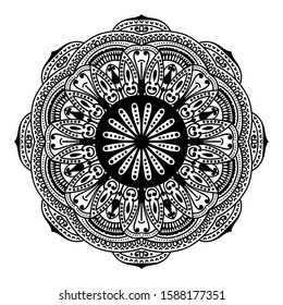 Decorative round floral mandala. Floral designs for Business card, greeting card, wedding invitation, Gift voucher, background pattern, fashion design. vector illustration.
