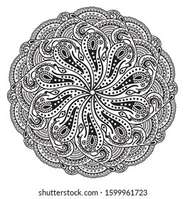 Decorative round floral mandala. Floral designs for Business card, greeting card, wedding invitation, Gift voucher, background pattern, fashion design. vector illustration.