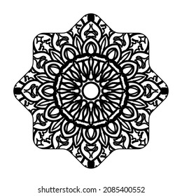 Decorative round floral mandala. EPS 10