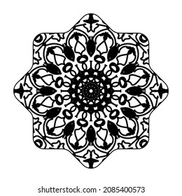 Decorative round floral mandala. EPS 10