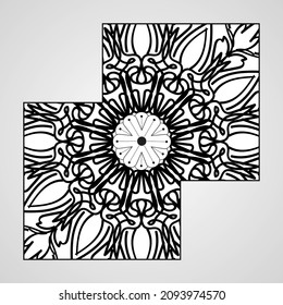 Decorative round floral mandala EPS 10